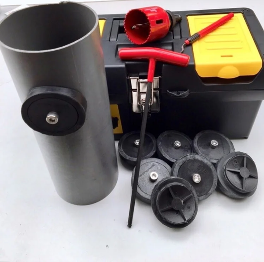 Kit d'outils pour vanne de point d'accès d'inspection : scie cloche+clé+ébavureur+étui